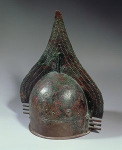 Bronzehelm, Villanovanische Periode, 2. Hälfte des 8. Jahrhunderts v. Chr. von School Italian