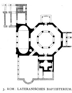 Grundriss des Lateranbaptisteriums, Rom