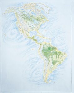 Physische Karte von Amerika von School Italian
