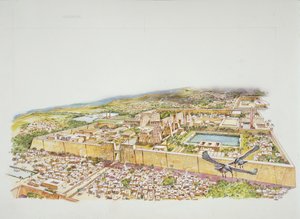 Rekonstruktion des Tempels von Amon in Karnak zur Zeit von Ramses II.