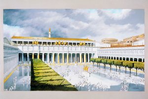 Rekonstruktion der Piazza des Trajansforums, Rom von School Italian