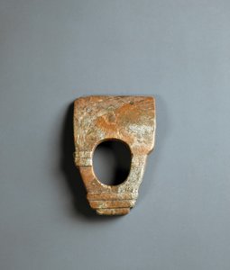 Roter Granit-Hackring, Jomon-Periode 10000-300 v. Chr. von Japanese School