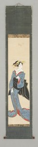 Stehende Figur im Kimono