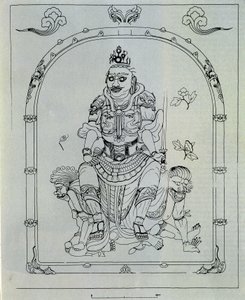 Rekonstruktion von Dhrtarastra. Wächter des Ostkönigs (nach Kang Woo Bang) Kree. von School Korean