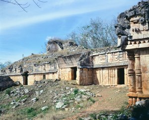 Der Palast von Labna, Puuc-Stil, Yucatan (Mexiko). Maya-Zivilisation. 4.-10. Jahrhundert.