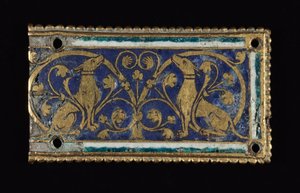 Plakette, wahrscheinlich von einem Reliquienschrein, ca. 1200-1250 von School Mosan