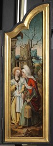 Anbetung der Hirten (linkes Panel eines Triptychons) von School Netherlandish