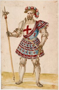 Ein Ritter mit Stangenhammer