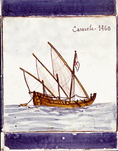 Darstellung einer Karavelle der portugiesischen Flotte