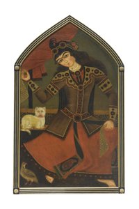 Eine junge Frau, unbekannter Künstler von School Qajar
