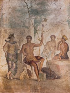 Meleager und Atalanta, Pompeji von School Roman