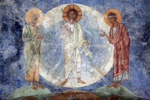 Die Verklärung Christi - Alte russische Fresken - 12. Jahrhundert - Fresko - Mirozhsky-Kloster, Pskov