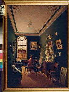 Das Atelier des Malers von School Russian
