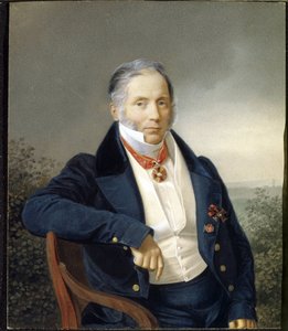 Porträt des Malers Alexander Sauerweld (1782-1844) von School Russian