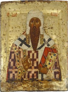 Heiliger Alexius, Metropolit von Moskau (1292-1378) - Russische Ikone