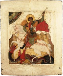 Sankt Georg und der Drache - Russische Ikone
