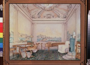 Empfangssaal in einem Herrenhaus von School Russian