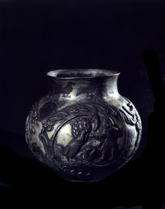 Persische Kunst: Silbervase von School Sasanian