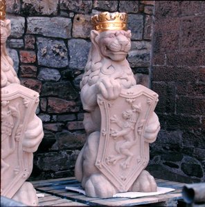 Heraldischer Löwe, vom Dach des Großen Saals