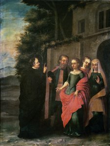 Eine Szene aus dem Leben der hl. Eulalia von Merida von School Spanish