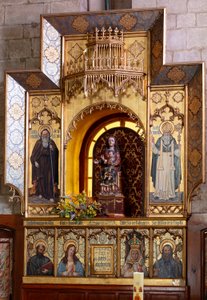 Einsiedelei (Ermita de Nuestra Señora de La Plaza). Innenraum. Altar von School Spanish