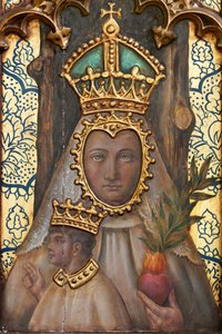 Einsiedelei (Ermita de Nuestra Señora de La Plaza). Innenraum. Der Altar. Detail