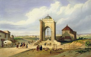 Blick auf die Stadt Sevilla von der Cruz del Campo