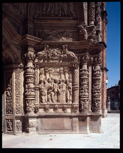 Ansicht der Fassade der Kathedrale St. Maria, Astorga, Spanien von School Spanish