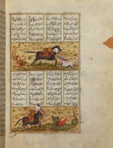 Sultan Mahmud tötet einen Löwen und einen Drachen