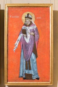 Heiliger Erasmus, Venezianisch-Byzantinischer Maler, erste Hälfte des 4. Jahrhunderts (Öl auf Holz)