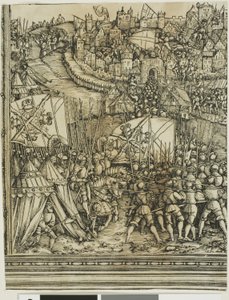 Der Feldzug in Ungarn, aus dem Triumphbogen von Maximilian I. von School of Albrecht Dürer