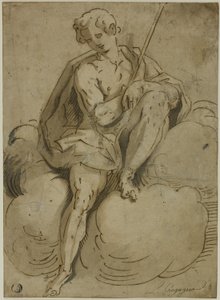 Sitzender Johannes der Täufer