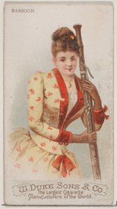 Fagott, aus der Serie Musikinstrumente N82 für Duke-Zigaretten, 1888 von Schumacher and Ettlinger