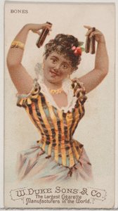 Knochen, aus der Serie Musikinstrumente N82 für Duke-Zigaretten, 1888