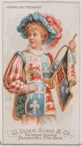 Heroldstrompete, aus der Serie Musikinstrumente N82 für Duke-Zigaretten, 1888 von Schumacher and Ettlinger