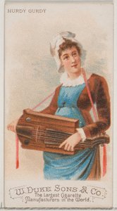 Drehleier, aus der Serie Musikinstrumente N82 für Duke-Zigaretten von Schumacher and Ettlinger