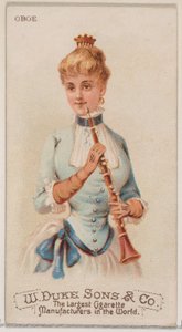 Oboe, aus der Serie Musikinstrumente N82 für Duke-Zigaretten, 1888 von Schumacher and Ettlinger