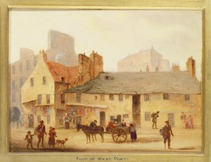 Fuß von West Port, Detail aus Edinburgh: Neun Ansichten der Altstadt von Scottish School