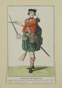 Malcolm McPherson, Korporal im Black Watch Regiment, wegen Desertion erschossen, 1743 von Scottish School