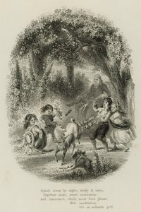 Szene aus Ode on Solitude von Alexander Pope (Stich)