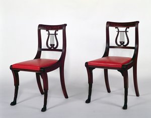 Seitenstühle aus der Duncan Phyfe Werkstatt, 1810-20 (Mahagoni) von Scottish School