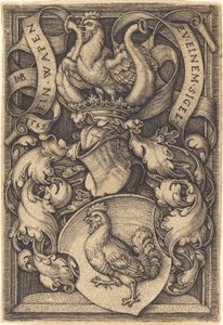 Wappen mit einem Hahn von Sebald Beham