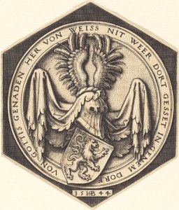 Wappen mit einem Löwen von Sebald Beham