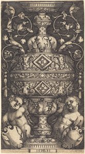 Doppelkelch, am Fuß zwei Genien von Sebald Beham