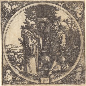 Herr und zwei Diener, oder Solon und zwei Bauern von Sebald Beham
