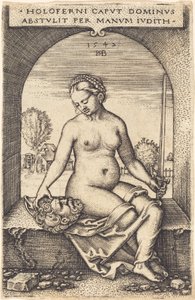 Judith sitzt am Fenster von Sebald Beham