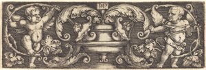 Ornament mit einer Vase zwischen zwei Genien von Sebald Beham