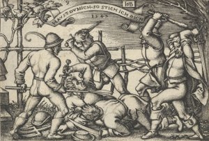 Bauernschlägerei, aus Das Bauernfest oder die zwölf Monate, 1547