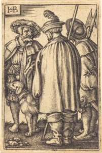 Drei Soldaten und ein Hund von Sebald Beham