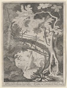 Felsige Landschaft mit der Versuchung Christi von Sebastian Vrancx